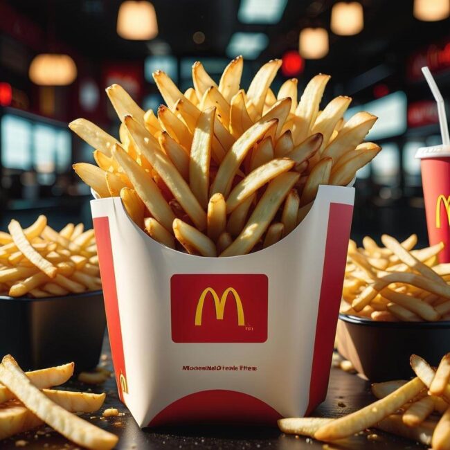 Kalorie w frytkach z popularnych fast foodów