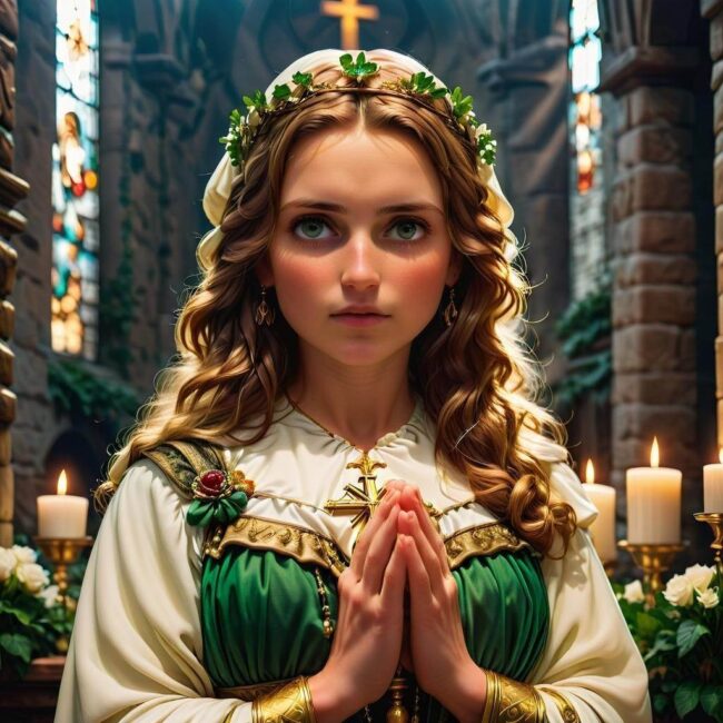 Odmawianie modlitwy do świętej Dymfny krok po kroku