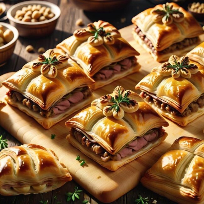 Przepis na ciasto francuskie z farszem mięsnym