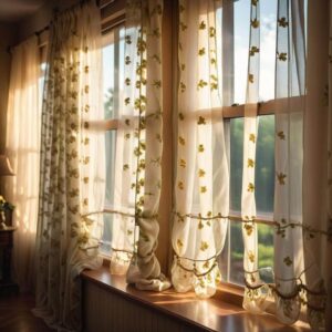 Sposoby na upięcie firanek z delikatnego woalu