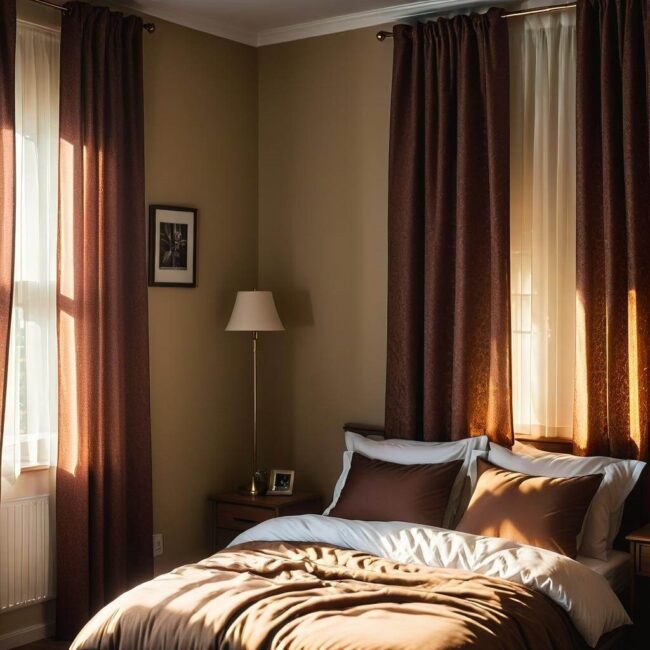 Zasłony a akcenty wzornicze w małej sypialni